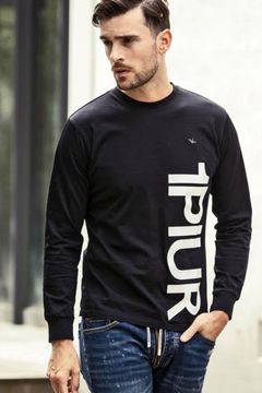 VERTICAL LOGO LONG-SLEEVED T-SHIRT / 縦ロゴ ロングスリーブ Tシャツ ブラック