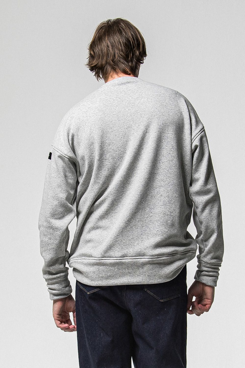 FRAIDAY STANDARD LOGO VELOURS FLEECE TRAINER / 裏ベロアフリース ロゴ ロングスリーブ トレーナー (グレー) (11月上旬入荷予定) ※オーダー締切：9月1日(月)18:00