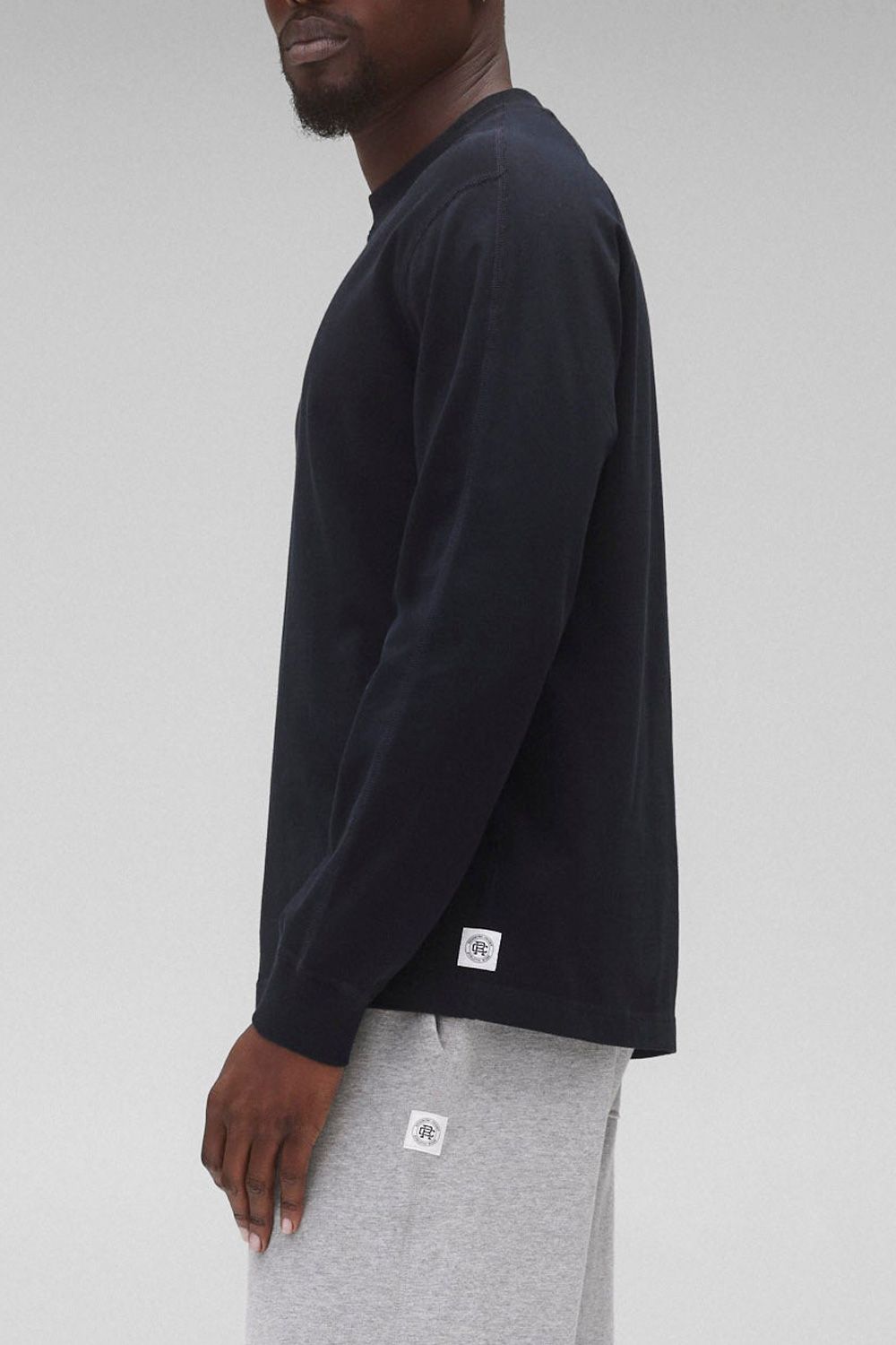 【国内正規品】【STANDARD FIT】 MIDWEIGHT JERSEY LONG SLEEVE / ミッドウェイト ジャージ スタンダード 長袖Tシャツ ネイビー