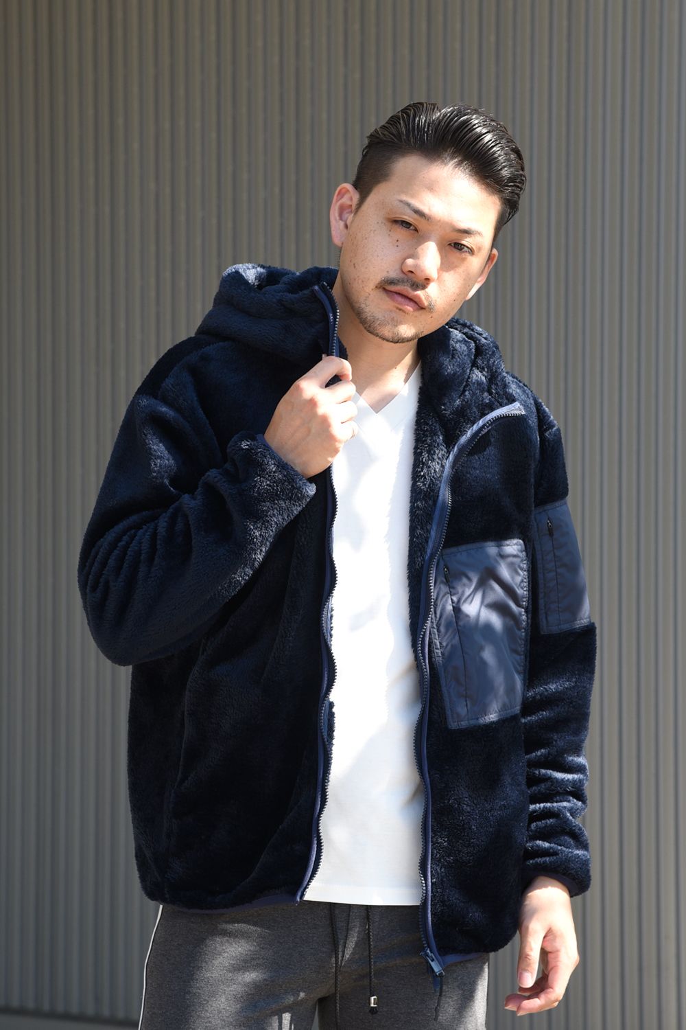 Seagreen - CAT FUR FLEECE HOODIE / ファーフリース ボトルネック