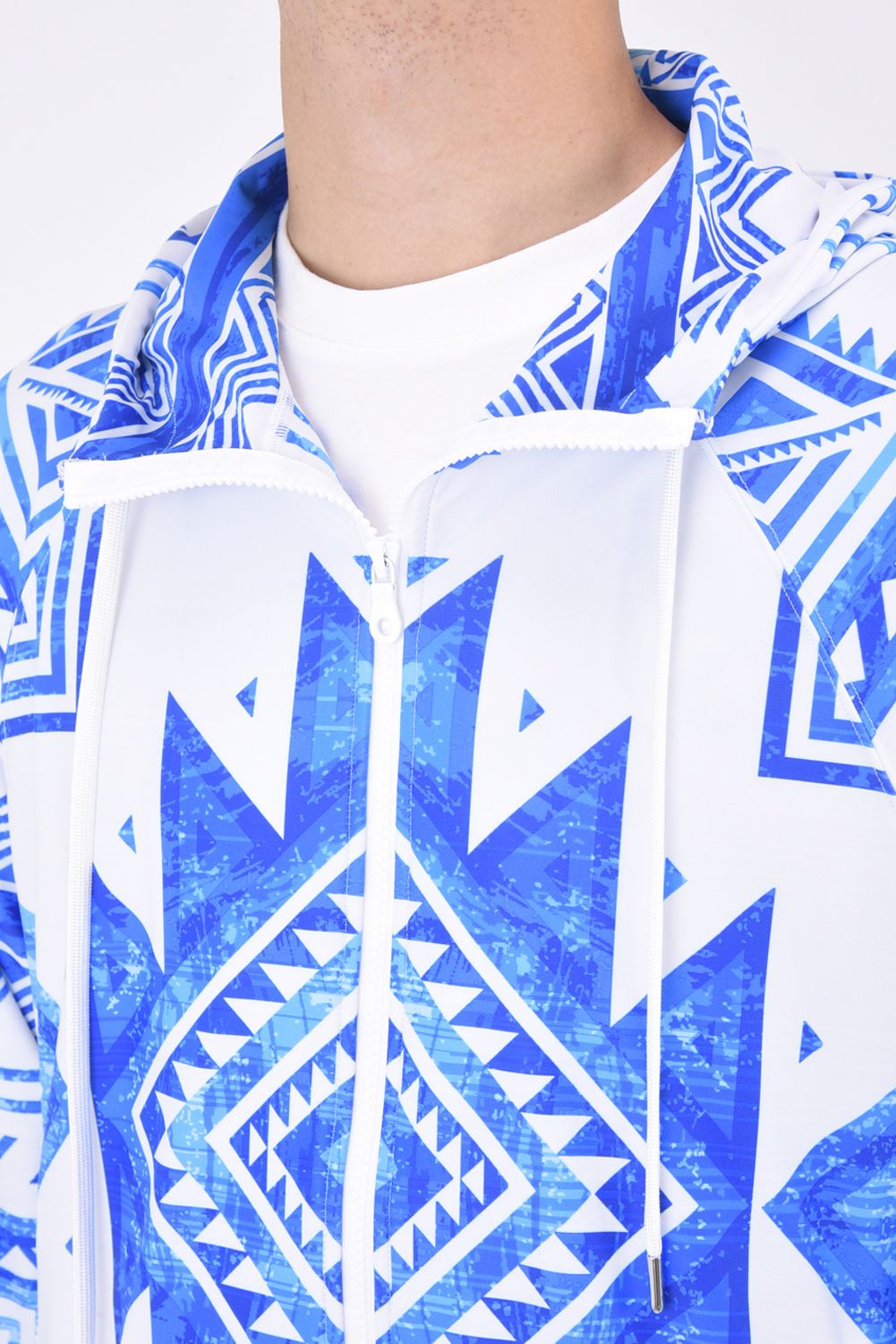RUSH ZIP HOODIE / ラッシュガード ジップパーカー ネイティブブルー