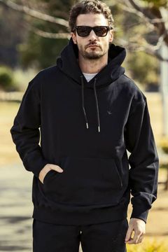 1PIU CIRCLE LOGO PULL HOODIE / 1PIUサークルロゴ ラインストーン プルオーバーフーディー ブラック
