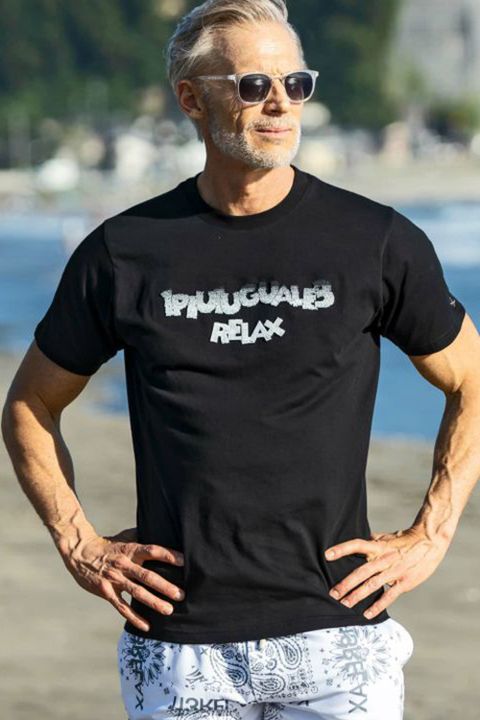 GRADATION TOOTHBRUSH EMBROIDERY T-SHIRTS / グラデーション 3Dロゴ 半袖Tシャツ ブラック