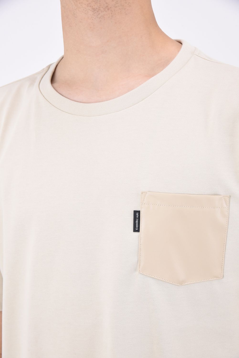 POCKET BIG T / ビッグシルエット ポケットTシャツ ライトベージュ