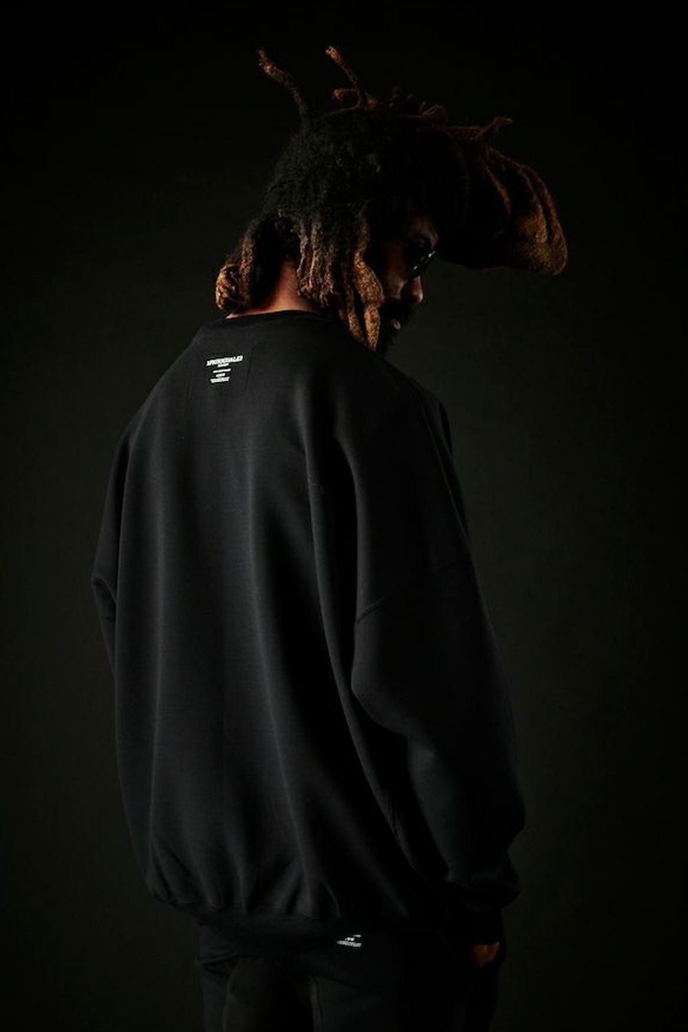 113 SPORT COMFORT BIG CREW / 113ロゴ ストレッチ ジャージ ビッグクルー ブラック