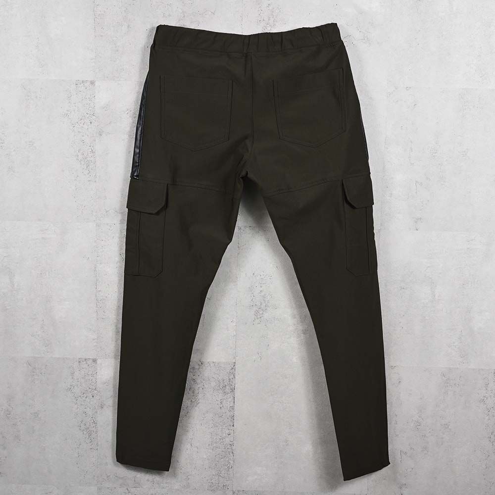 DARRELL HEAT CARGO PT / 【定番商品】 裏ボアフリース ナイロンストレッチ カーゴパンツ (カーキ) (10月下旬入荷予定) ※オーダー締切:9月7日(月)17時
