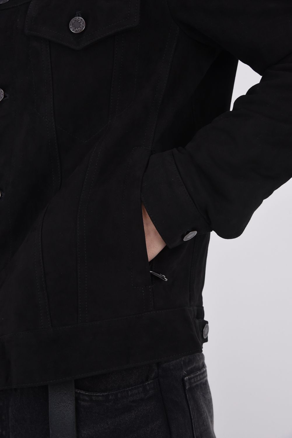 JACK (ジャック) / Gジャン型 ゴートスキン スエードジャケット  ブラック