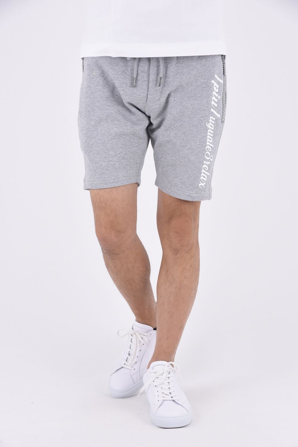 GLITTER ZIP SHORT PANTS / グリッターロゴ ショートパンツ トップグレー