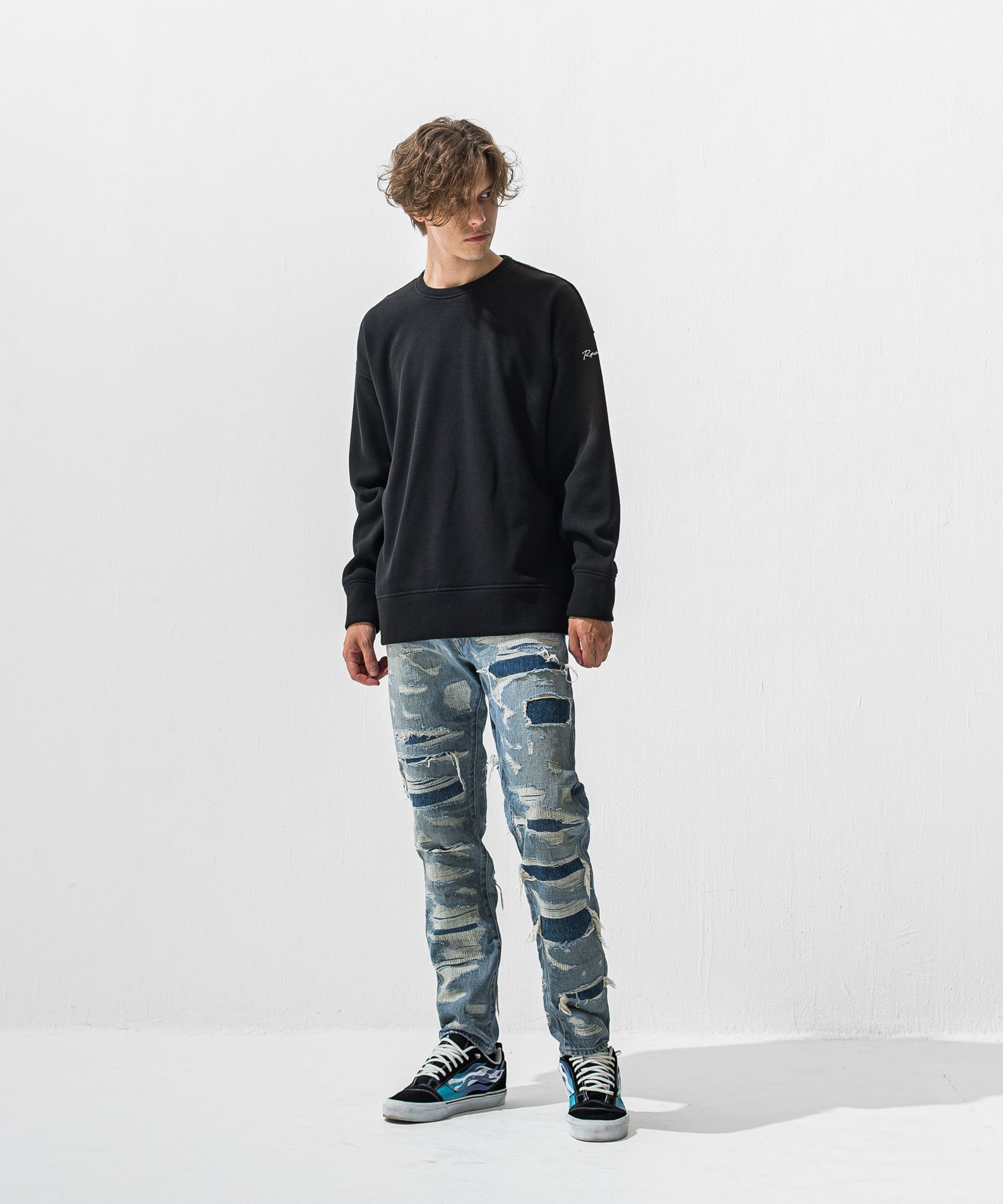 SCOTT JEANS / ライトオンス スペシャルクラッシュ ヴィンテージジーンズ (インディゴ) (12月中旬入荷予定) ※オーダー締切:9月7日(月)17時