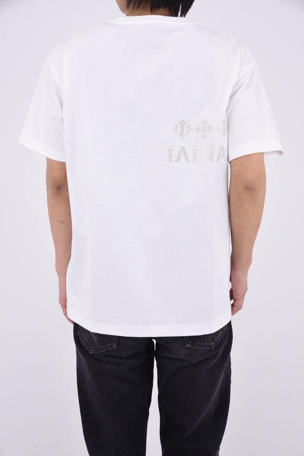 NUNKI (ヌンキ) / ブランドロゴ刺繍 ハーフスリーブ Tシャツ ホワイト