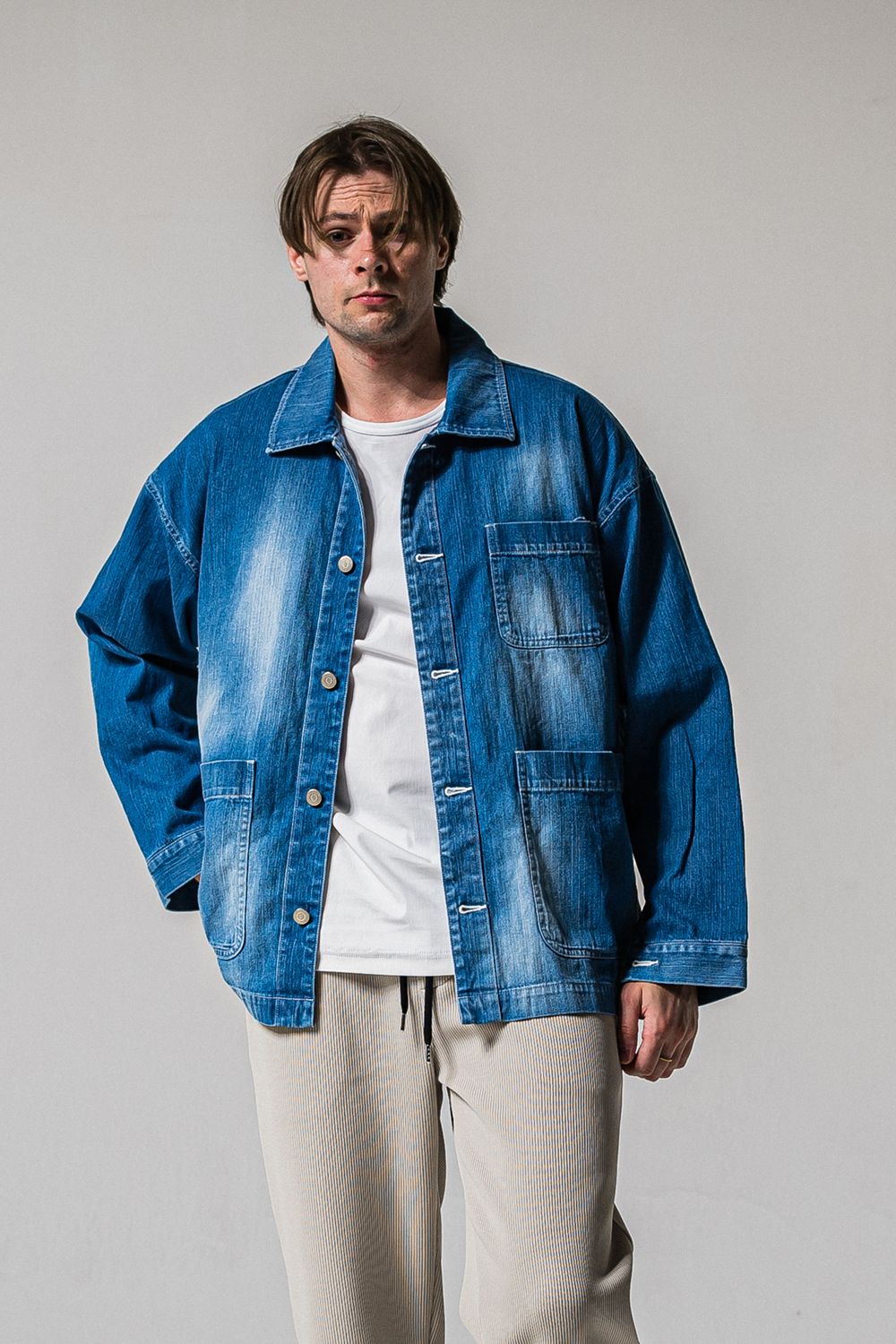 RC COVER ALL / ライトデニム カバーオールジャケット (ライトインディゴ) (2月中旬入荷予定)