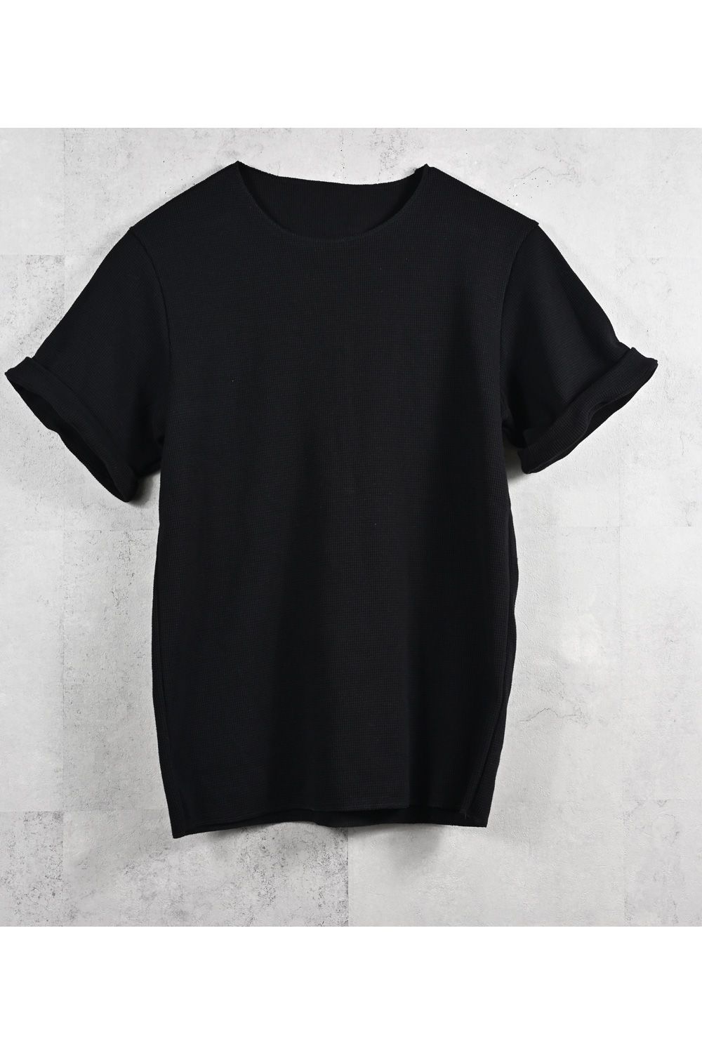 CUT OFF THERMAL TEE / カットオフ サーマル Tシャツ (ブラック) (3月中旬入荷予定)