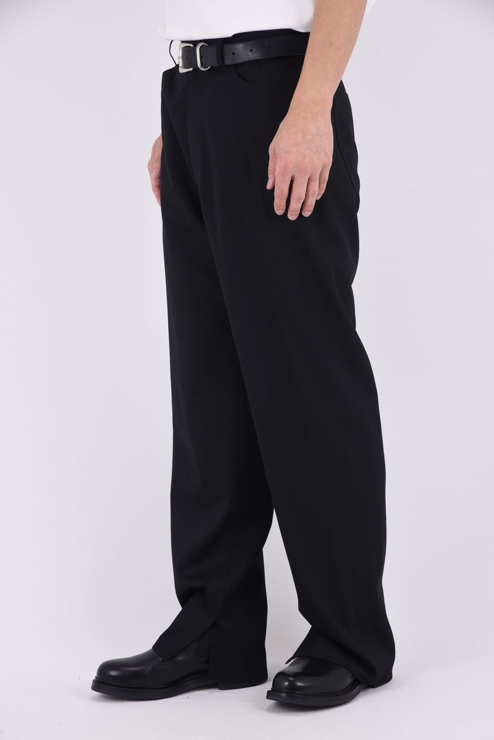 SUMMER WOOL 5-POCKT PANTS / サマーウール 5ポケット パンツ (ブラック）