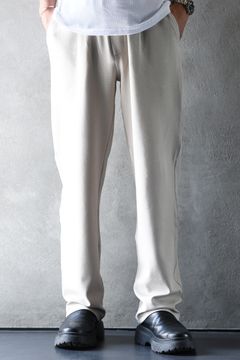 CHRIS EASY WIDE TUCK PANTS / ブリスターニット ワンタック イージーパンツ (ベージュ)
