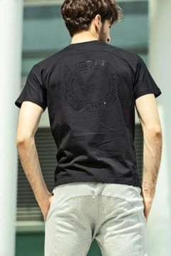 CIRCLE LOGO RHINESTONE SHORT SLEEVE T-SHIRT / サークルロゴ ラインストーン 半袖Tシャツ ブラック