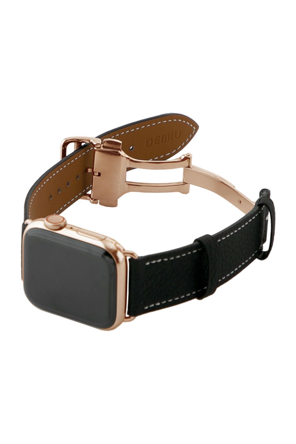 Apple Watch Leather Band / Apple Watchレザーバンド ブラック / ピンクゴールド