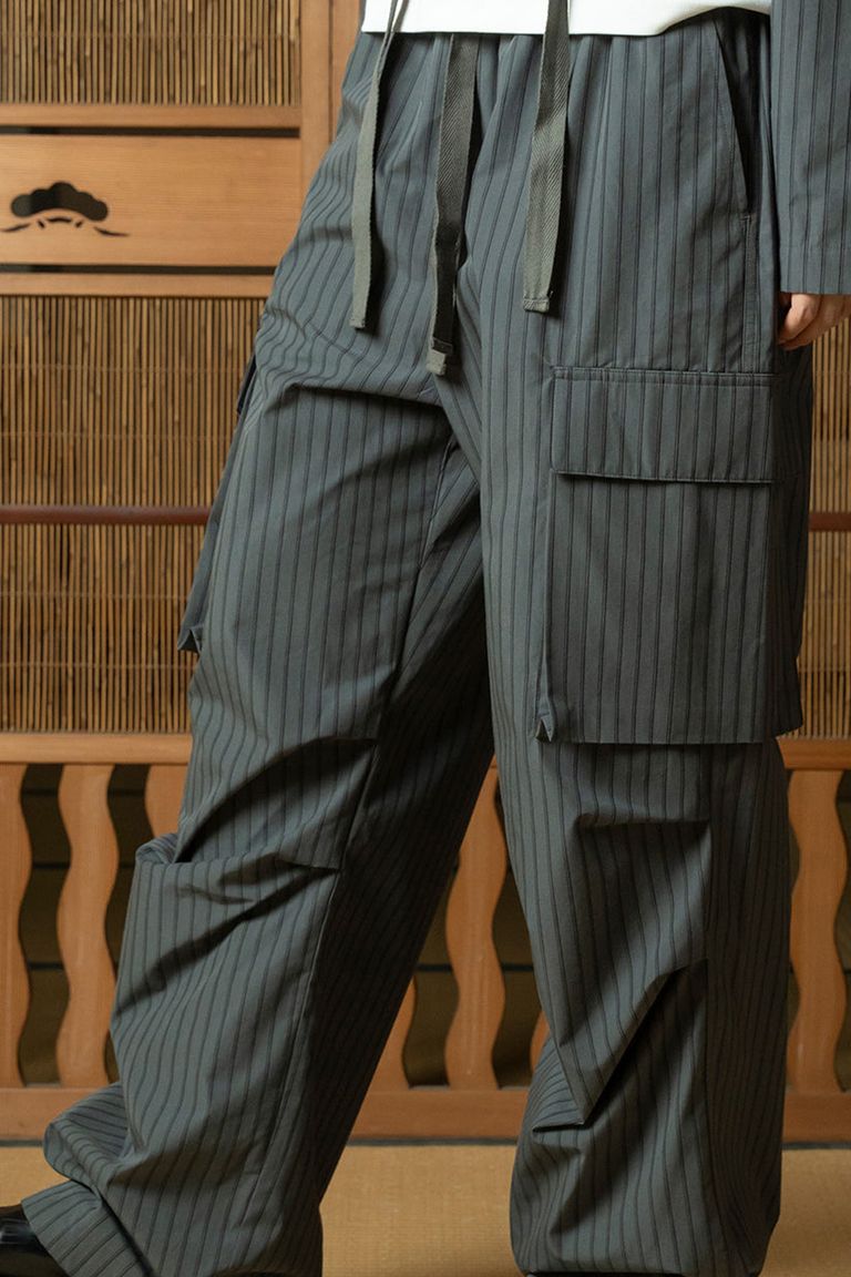 WITH OR WITHOUT - Cargo Silk Pants / シルク混 ワイドシルエット