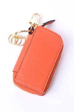 【残り1点】 SMART KEY CASE / LA111GT ゴートレザー スマートキーケース オレンジ / ホワイト
