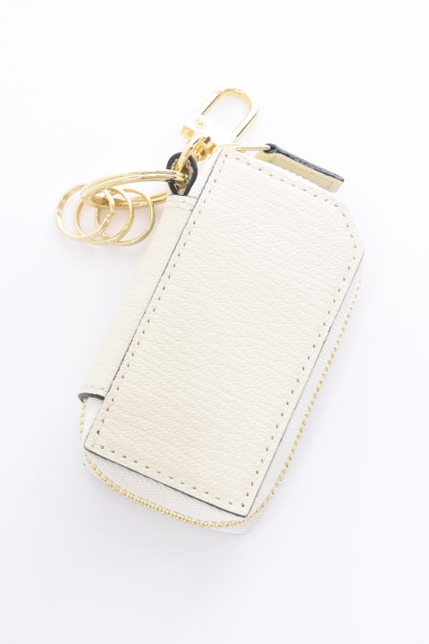 【残り1点】 SMART KEY CASE / LA111GT ゴートレザー スマートキーケース ホワイト / グレー