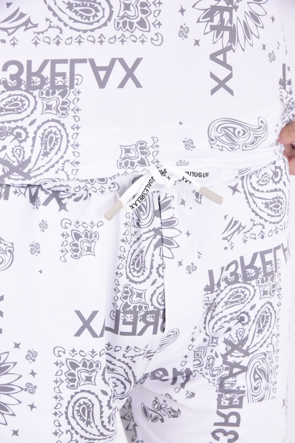 ALOHA PAISLEY  SHORT PANTS  / ペイズリー柄 ラッシュガード ハーフパンツ ホワイト