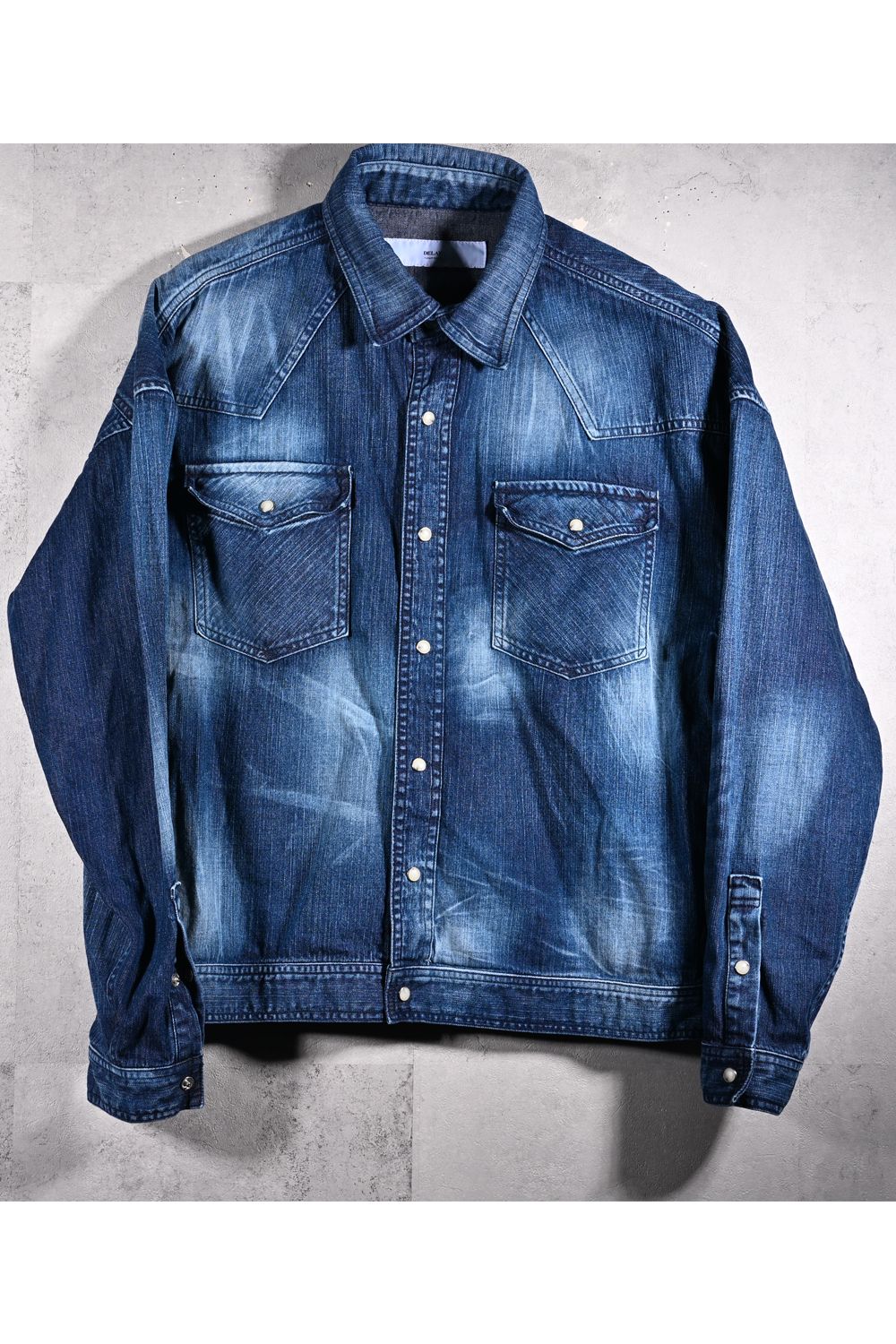 WESTAN JK / ヴィンテージダンガリー生地 ウエスタンシャツジャケット (ダークインディゴ) (3月中旬入荷予定) ※オーダー締切12/13(土)17:00