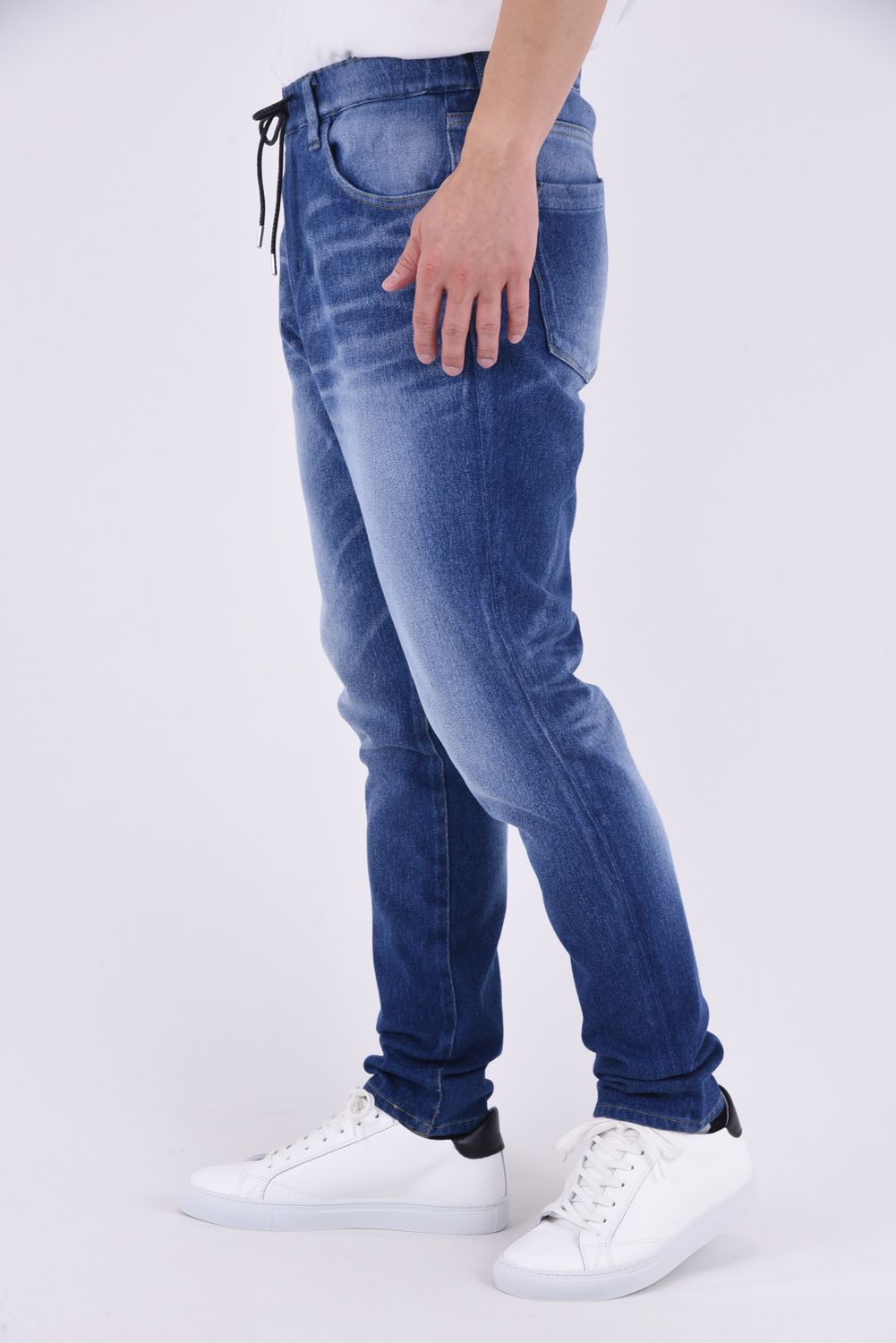 MICK DENIM JERSEY / 定番 デニム ジャージーンズ インディゴユーズド