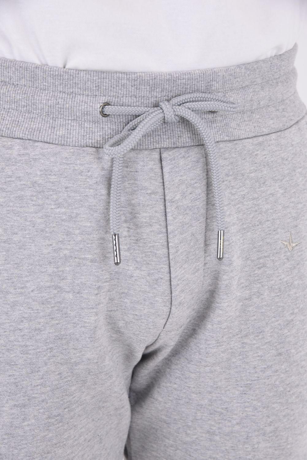 JOGGER PANTS WITH RHINESTONE CUFFS / ラインストーンヘムスウェットジョガーパンツ (グレー)