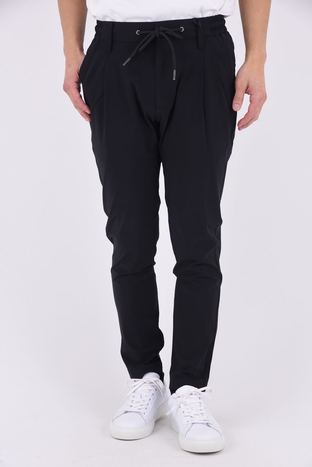 【26SS】【セットアップ】 NYLON JACKET & SLACKS / ナイロン テーラードシングルジャケット&イージースラックス (ブラック)