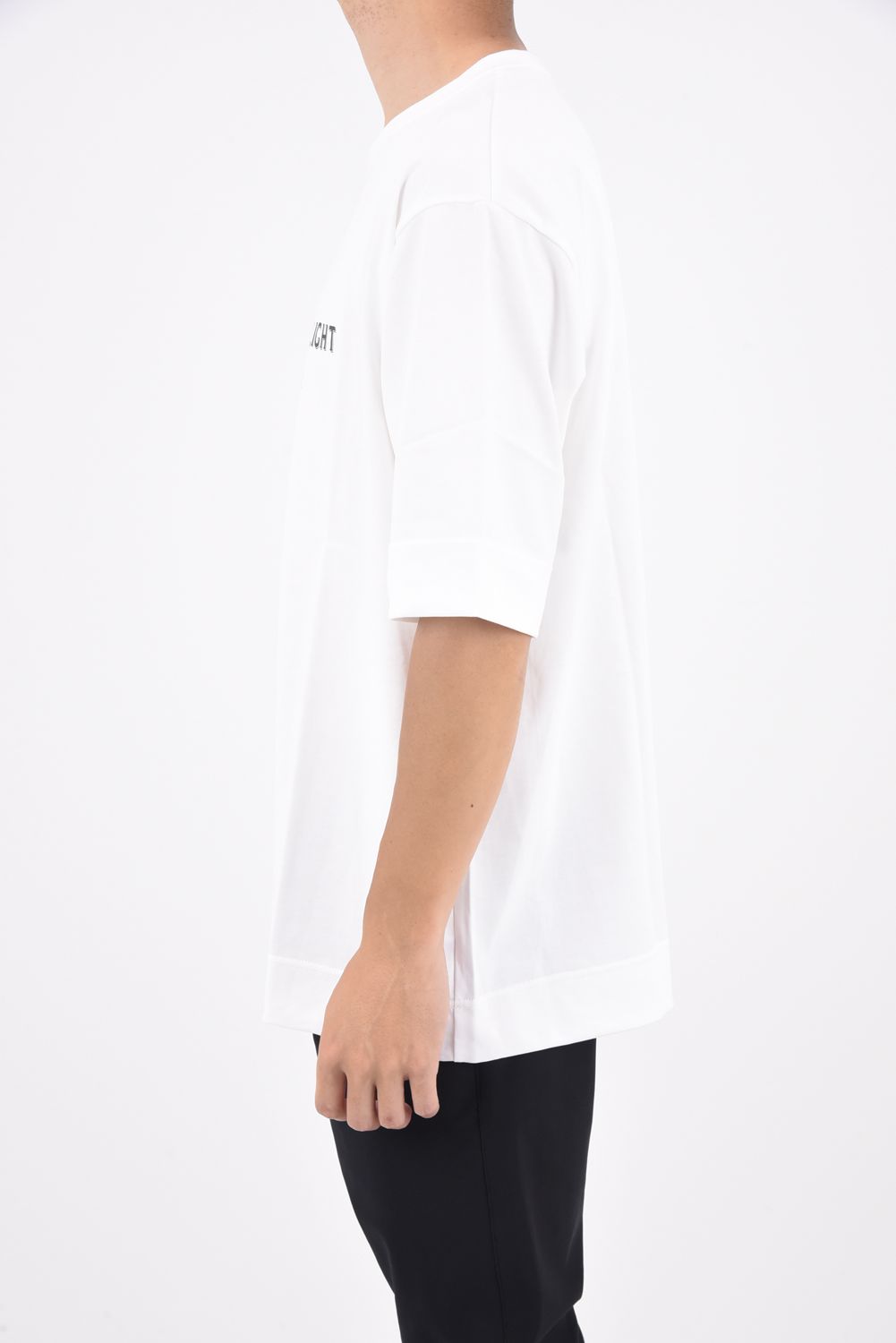 LIGHT crew T / メッセージプリント 半袖Tシャツ ホワイト