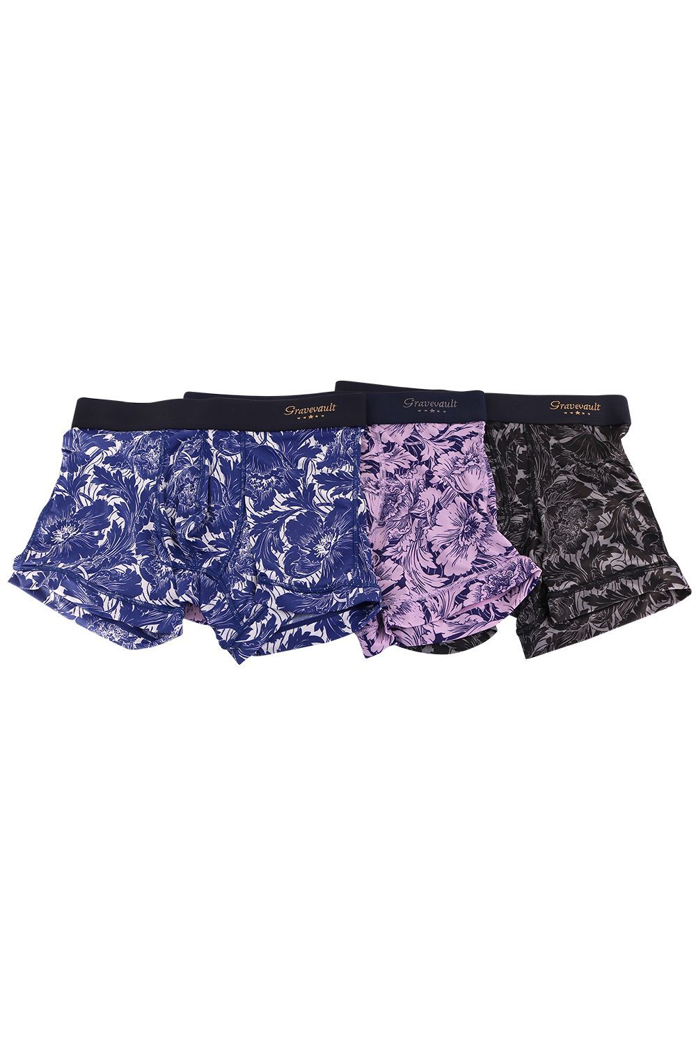 【待望のサイズ.XL入荷】 FLOWER Short Boxer - グレー  /  ブラック