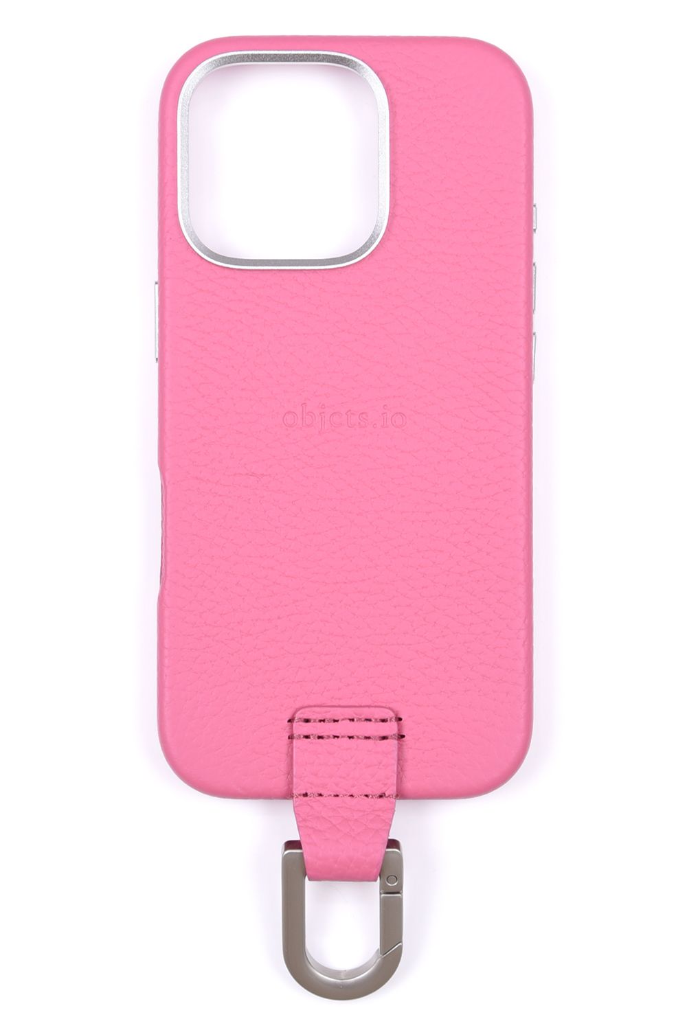 CARABINER-CASE / カラビナ付 iPhone レザーケース (ショッキングピンク)