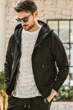 【26SS】 INTRECCIATO HOODIE / イントレチャート ジップパーカー (ブラック)