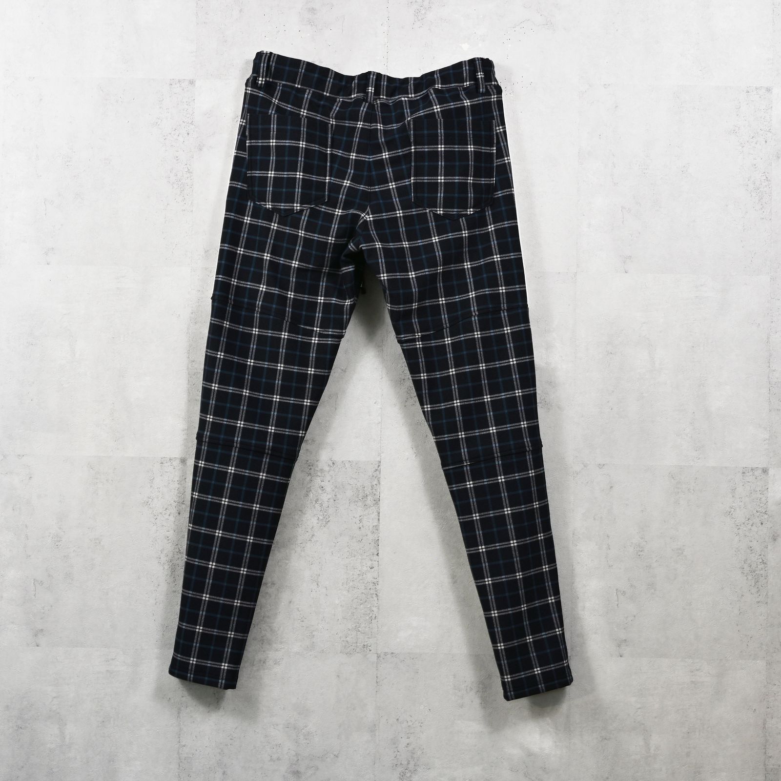 JT HEAT CHECK  PT / 裏起毛 ベロアフリース ワンタックラインパンツ (タータンブラック) (11月中旬入荷予定) ※オーダー締切:9月7日(月)17時