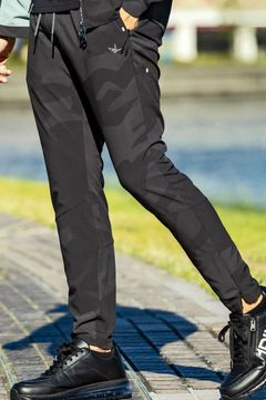 CAMO LIGHT LONG PANTS / カモフラ柄 ライトロングパンツ ブラック