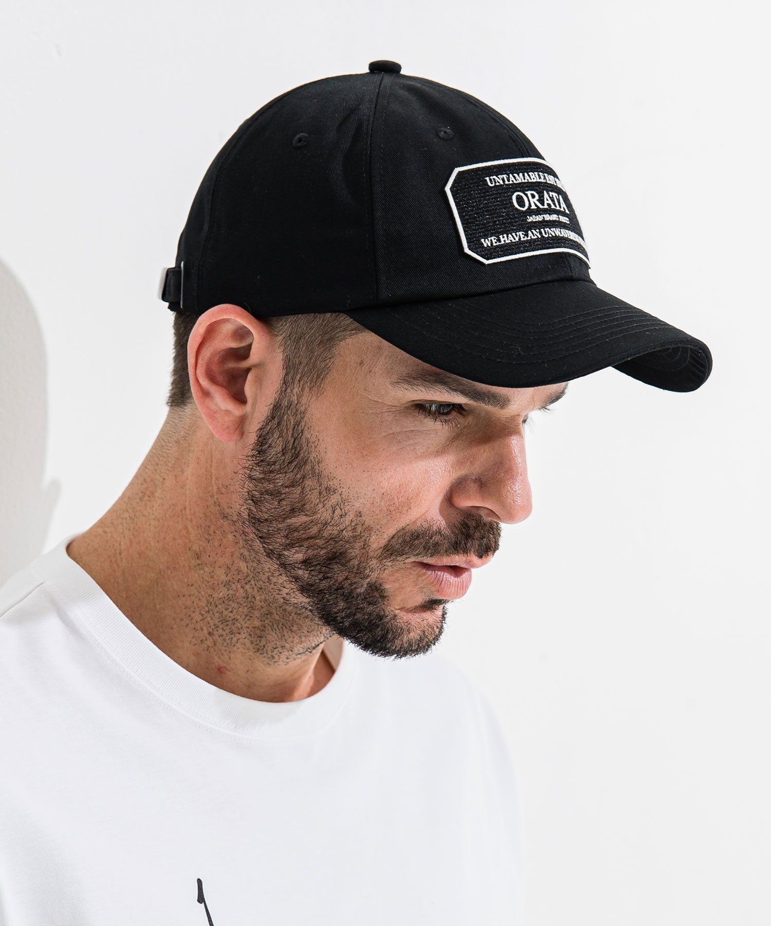 low cap / ロゴキャップ ワッペンブラック