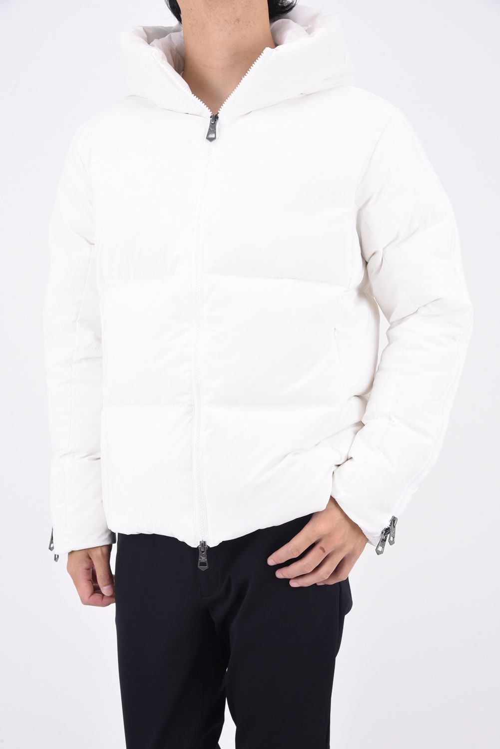 ZIP LOGO STRETCH DOWN JACKET / ジップロゴ ストレッチ ダウンジャケット ホワイト