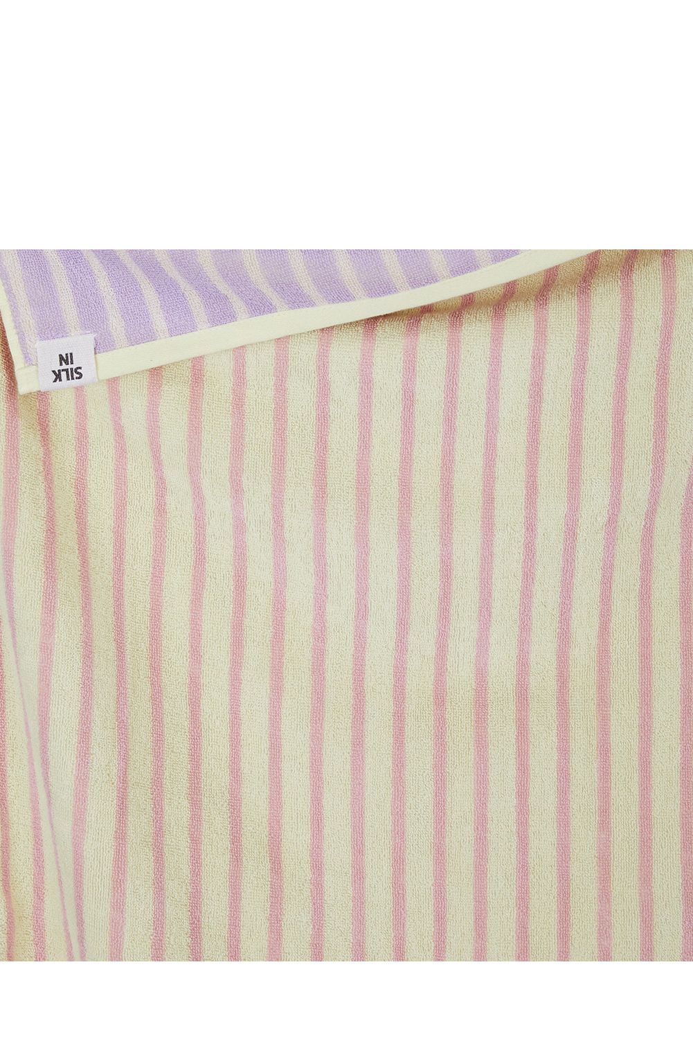 Stripe Bath Towel / シルク混 ストライプ バスタオル (パープル)