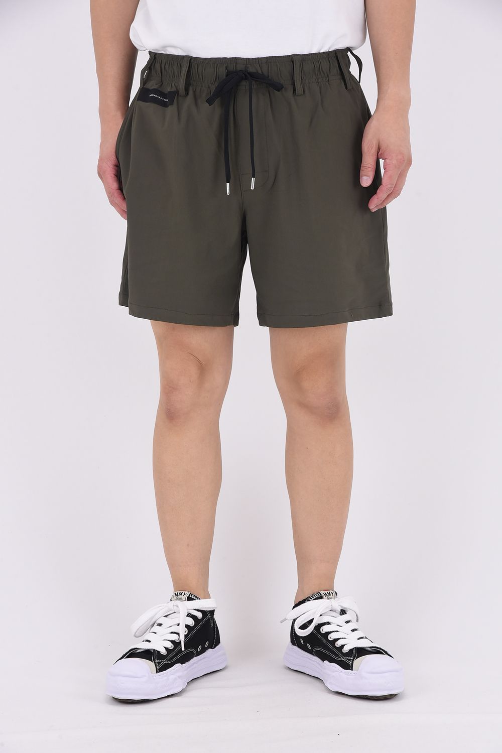 TV NYLON SHORTS / ナイロンマイクロファイバー ルーズフィット ショートパンツ カーキ
