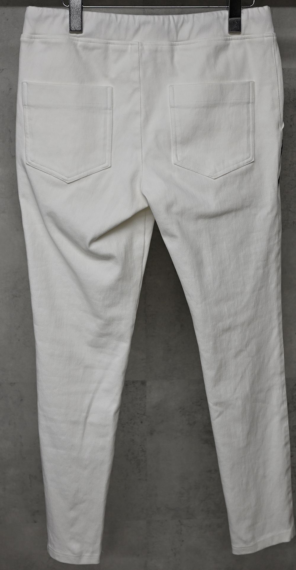 EX DENIM JERSEY EDGE PT / ダブルライン タイトテーパード デニムジャージ ホワイト (9月上旬入荷予定)