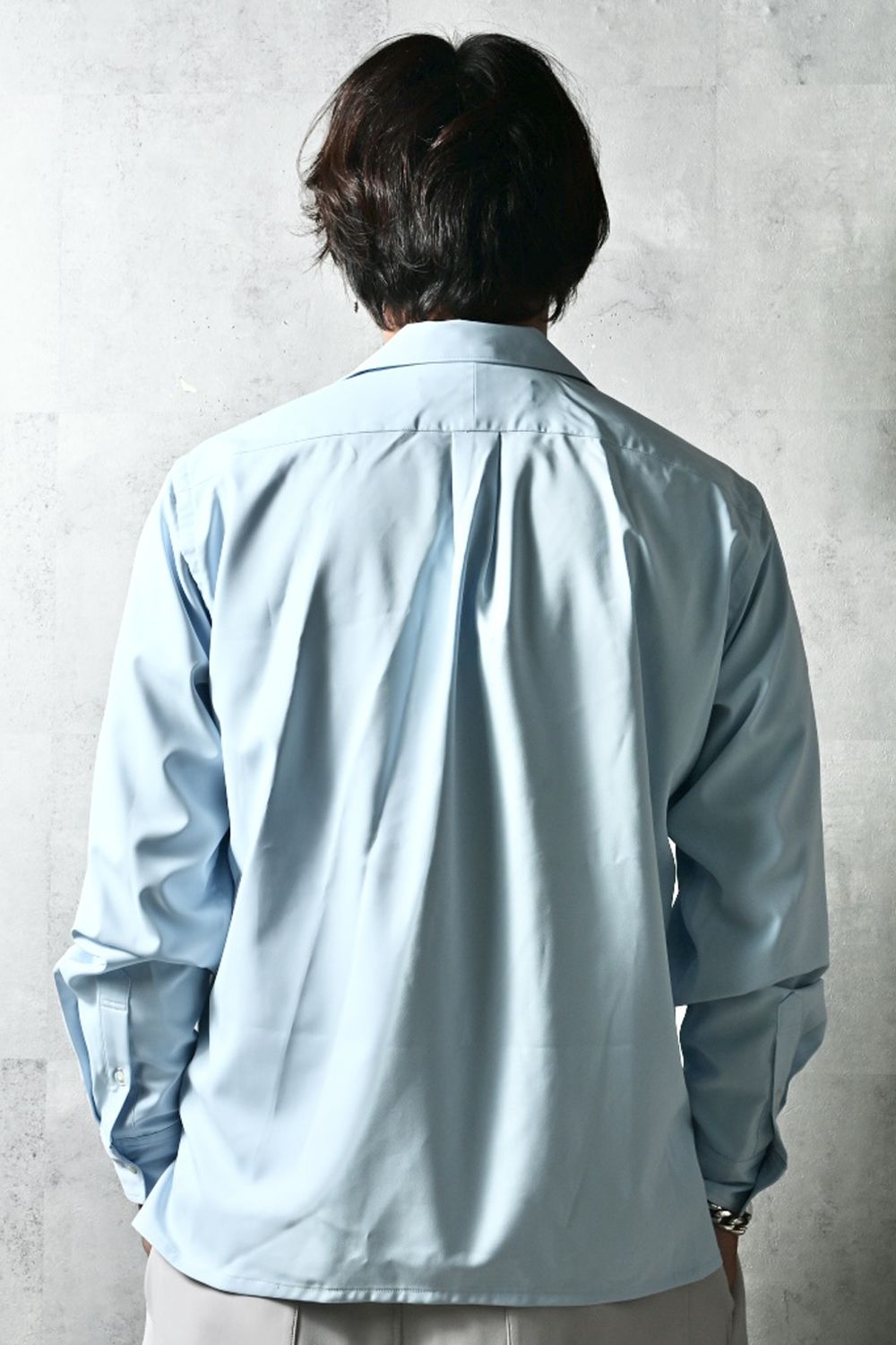 GUAYABERA SHIRTS / リラックスシルエット ストライプ柄 キューバシャツ (サックス) (3月中旬入荷予定) ※オーダー締切12/13(土)17:00