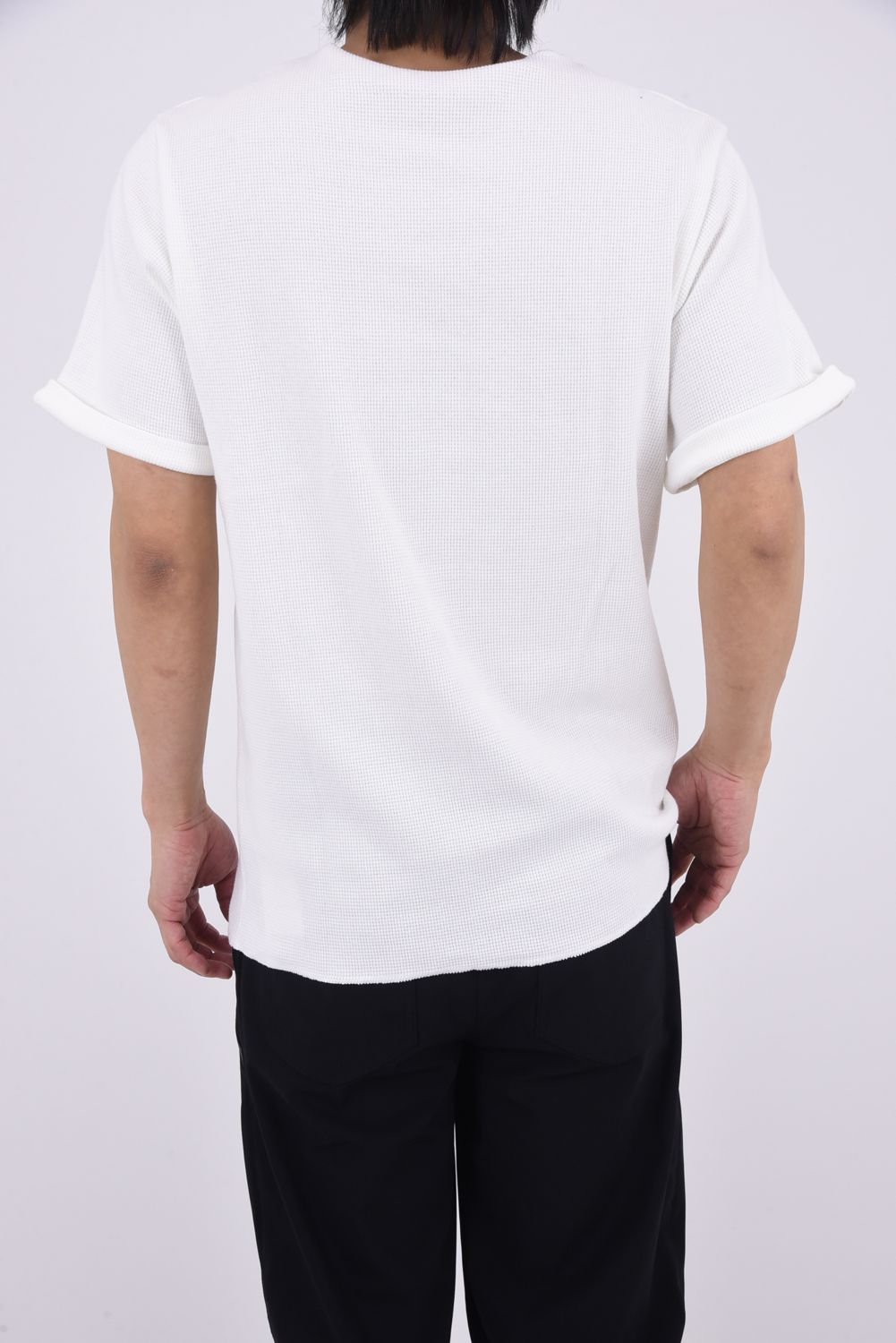 CUT OFF THERMAL TEE / カットオフ サーマル Tシャツ (ホワイト)