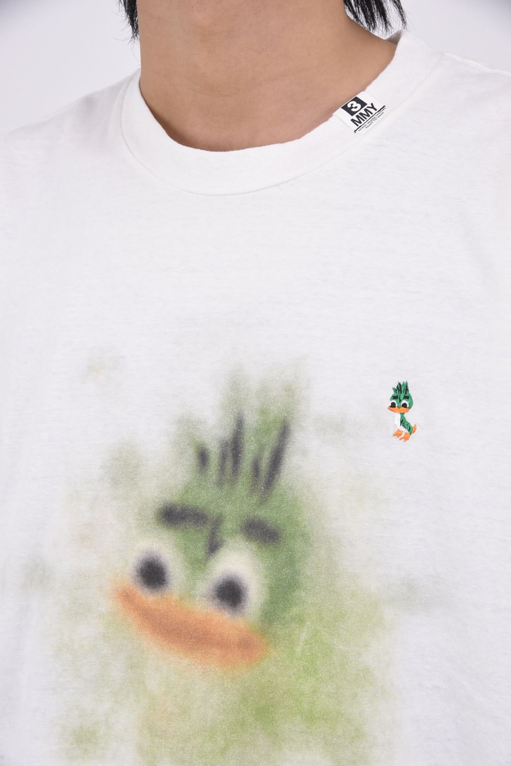 LEON PRINTED T-shirt / キャラクタープリント 刺繍ワッペン Tシャツ (ホワイト)