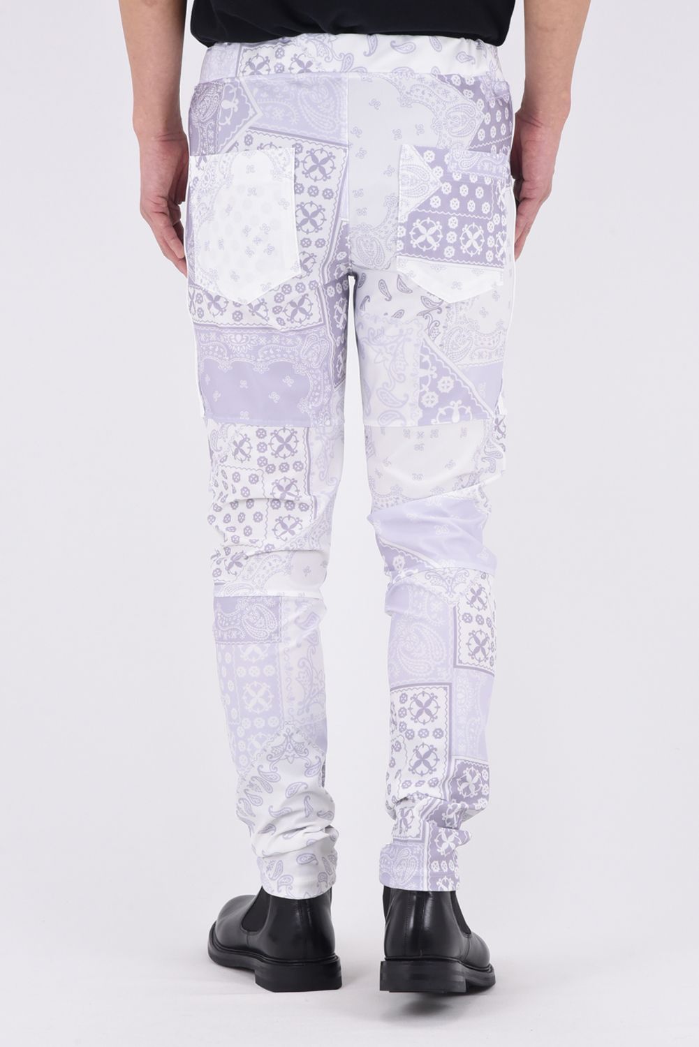 Johnson LINE PT / 360°ストレッチ バンダナ柄 ジョンソンラインパンツ (グレー)