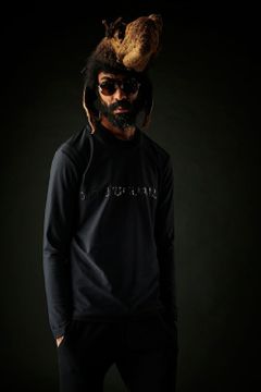 113 SPORT COMFORT HYBRID CUT L/S / 113ロゴ  プレミアム スムーストリコット ロングスリーブ ブラック
