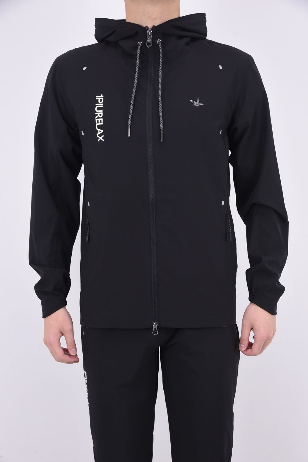 RUNNING LOGO HOODIE / ランニング ロゴ フーディー ブラック