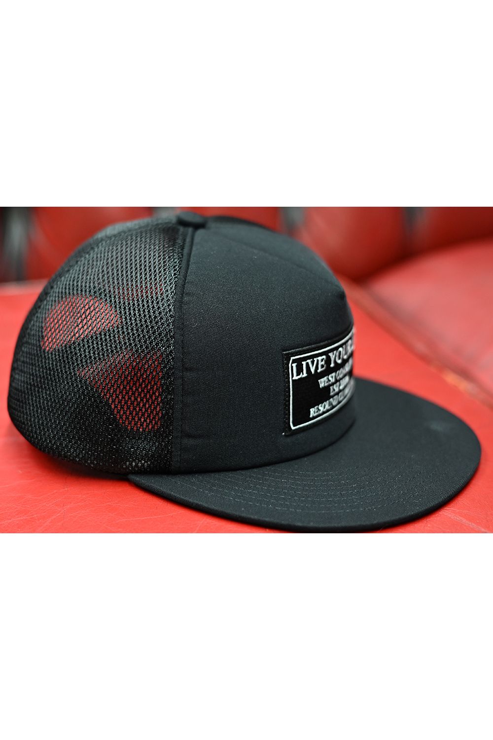 LIVE MESH CAP / メッシュ ベースボール キャップ （ブラック）(5月上旬入荷予定) ※オーダー締切2月15日(日)18時
