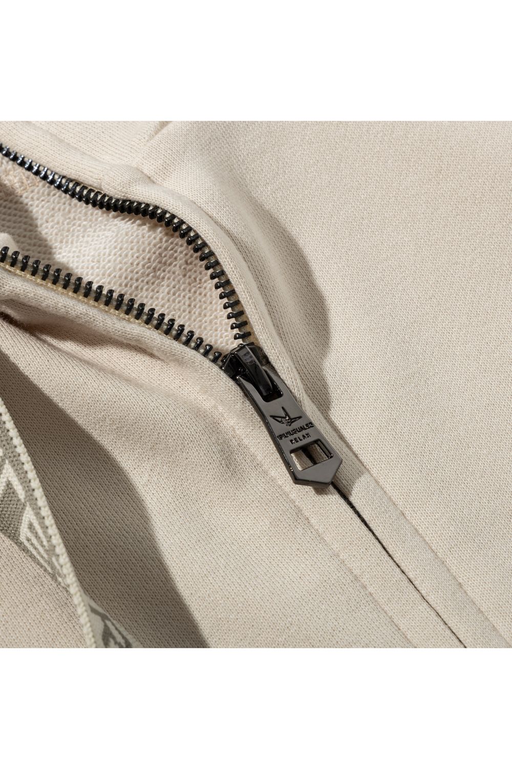 【26SS】 HOOD EMBOSSED LOGO HOODIE / エンボスロゴ ジップパーカー (ベージュ) (2月上旬入荷予定)