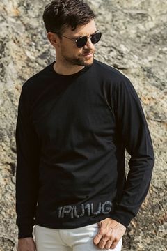 【26SS】 HAND-EMBROIDERED LOGO LONG T-SHIRT / ブランドロゴ 発泡ロゴプリント ロングスリーブTシャツ (ブラック)