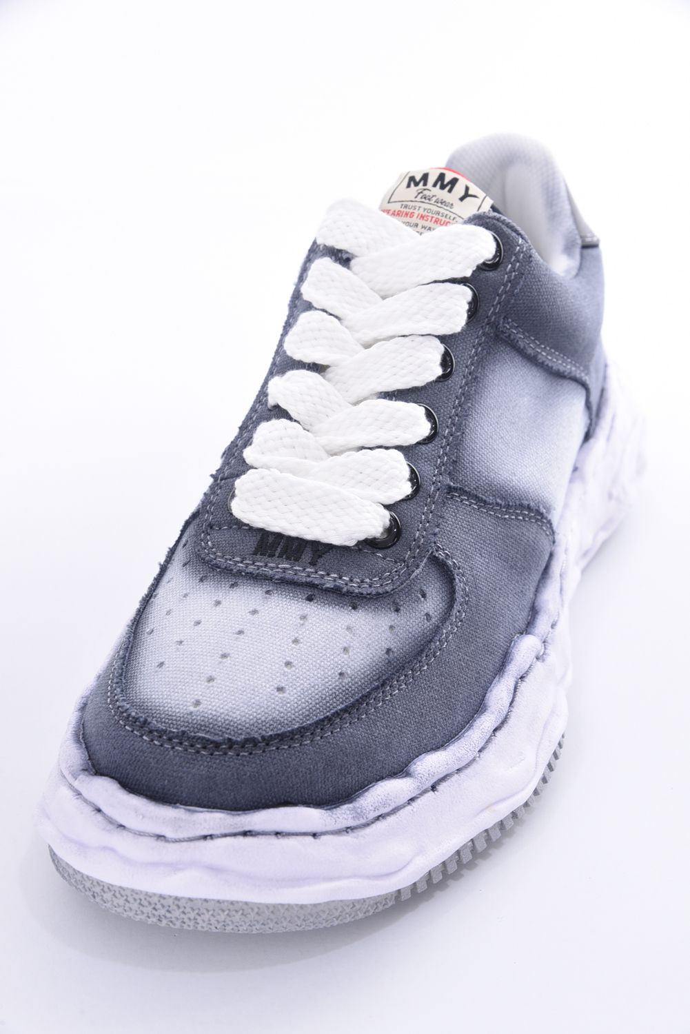 "WAYNE" OG Sole Effect Canvas Low-top Sneaker / オリジナルソール スプレーエフェクト キャンバス ローカットスニーカー ブラック