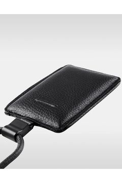 EXCHANGE-SHOULDER-CARDCASE-SET / ストラップ付き MagSafe対応 ショルダーコンポジションスリムカードケース (ブラック)